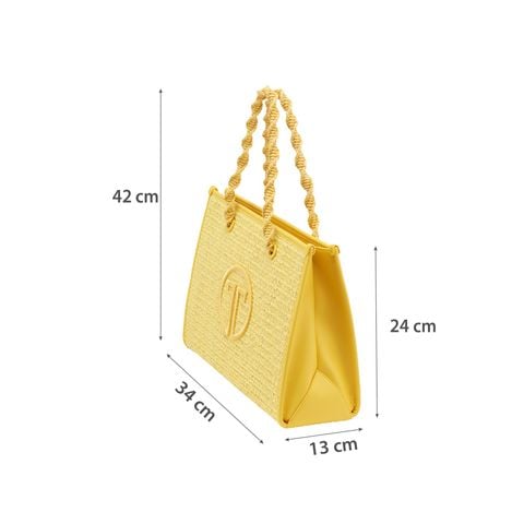 HB2312JB617 Túi Xách Nữ Thời Trang Thêu Nổi Màu Vàng