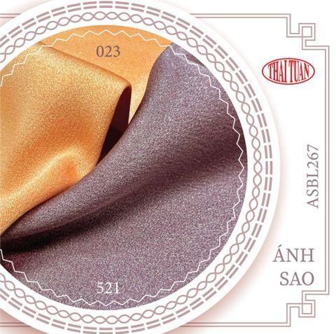 ASBL267023 Vải Lụa Ánh Sao Co Giãn Màu Cam Gạch