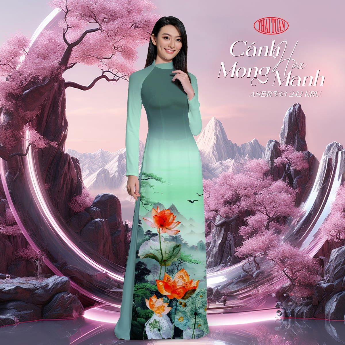 Vải Áo Dài Sắc Phương Nam Kháng Khuẩn Khổ 1m50 x 2m1 ASBR533242KRU