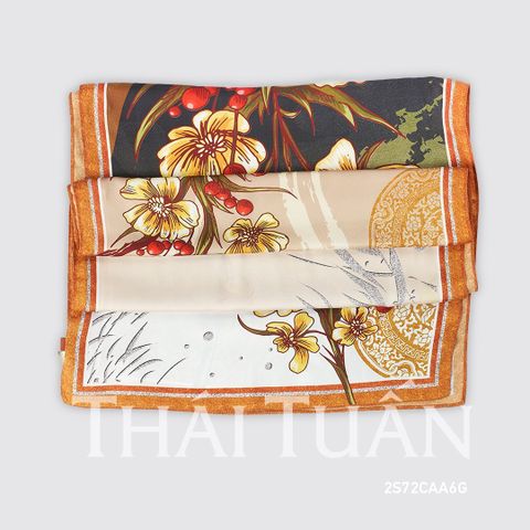 2S72CAA6G Khăn Choàng 02 Lớp Họa Tiết