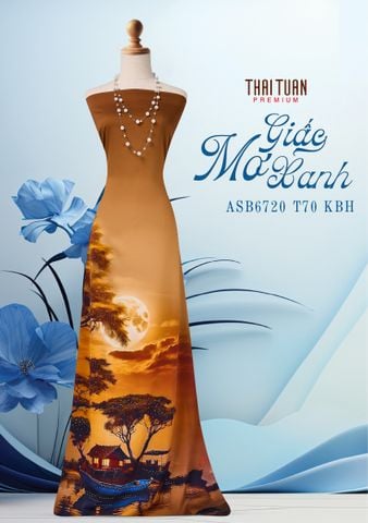 ASB6720T70KBH Vải Áo Dài Satin Hương Thơm Kháng Khuẩn Phiên Bản Đính Đá Khổ 1m50 x Dài 2m3