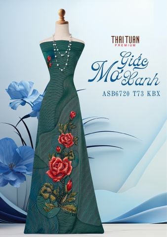 ASB6720T73KBX Vải Áo Dài Satin Hương Thơm Kháng Khuẩn Đính Đá Khổ 1m50 x Dài 2m3