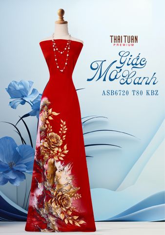 ASB6720T80KBZ Vải Áo Dài Satin Hương Thơm Kháng Khuẩn Đính Đá Khổ 1m50 x Dài 2m3