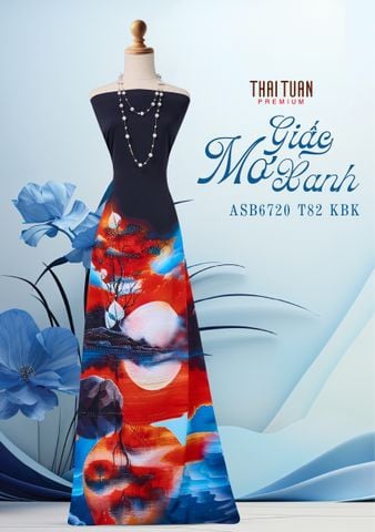 ASB6720T82KBK Vải Áo Dài Satin Hương Thơm Kháng Khuẩn Đính Đá Khổ 1m50 x Dài 2m3