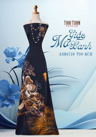 ASB6720T90KCH Vải Áo Dài Satin Hương Thơm Kháng Khuẩn Đính Đá Khổ 1m50 x Dài 2m3