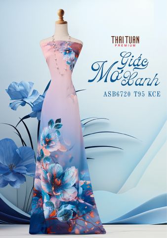 ASB6720ST95KCE Vải Áo Dài Satin Hương Thơm Đính Đá Khổ 1m50 x Dài 2m3