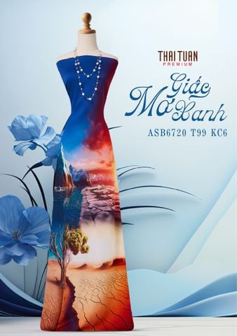 ASB6720T99KC6 Vải Áo Dài Satin Hương Thơm Đính Đá Khổ 1m50 x Dài 2m3