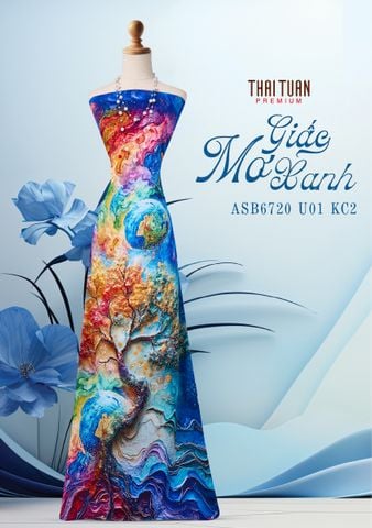 ASB6720U01KC2 Vải Áo Dài Satin Hương Thơm Đính Đá Khổ 1m50 x Dài 2m3