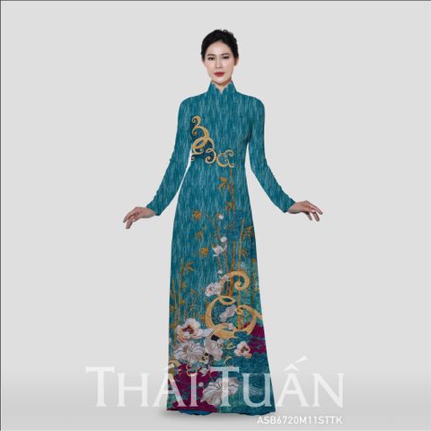 ASB6720M11FTT Vải Áo Dài Đính Đá Cao Cấp Khổ 1m50 x Dài 2m3