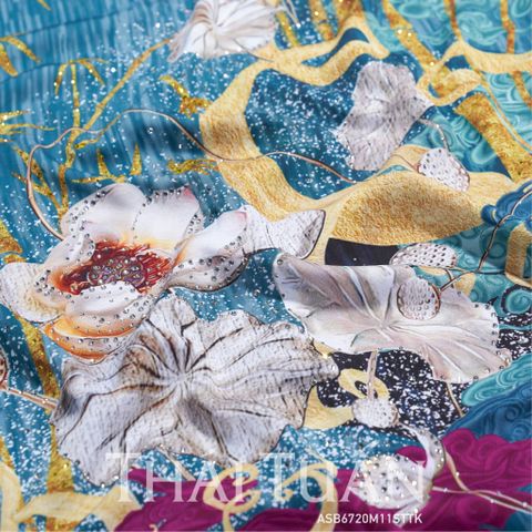 ASB6720M11FTT Vải Áo Dài Đính Đá Cao Cấp Khổ 1m50 x Dài 2m3