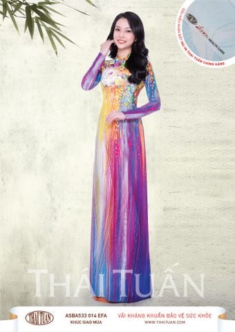 ASBR533EFA Vải Áo Dài In Họa Tiết Kháng Khuẩn Nhiều Màu Khổ 1m50 Dài 2m1