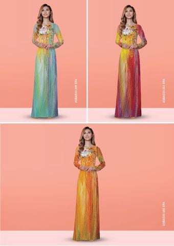 ASBR533EFA Vải Áo Dài In Họa Tiết Kháng Khuẩn Nhiều Màu Khổ 1m50 Dài 2m1