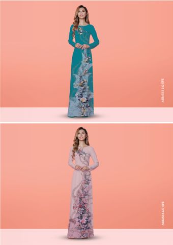 ASBR533-EFE | Vải Áo Dài In Sắc Phương Nam Họa Tiết Kháng Khuẩn (Nhiều Màu) Khổ 1m50 x 2m1