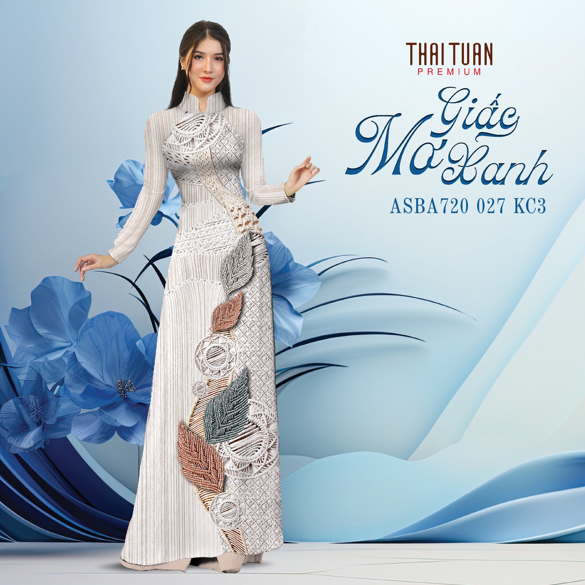 Vải Áo Dài Kim Tuyến Cao Cấp Khổ 1m50 x Dài 2m3 ASBA720027KC3