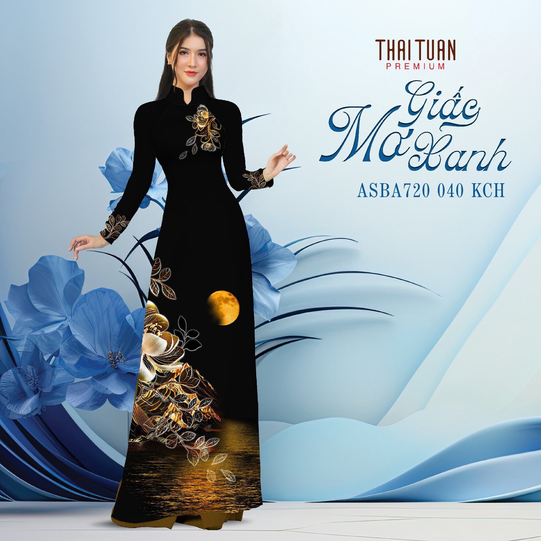 ASBA720040KCH Vải Áo Dài Kim Tuyến Cao Cấp Khổ 1m50 x Dài 2m3