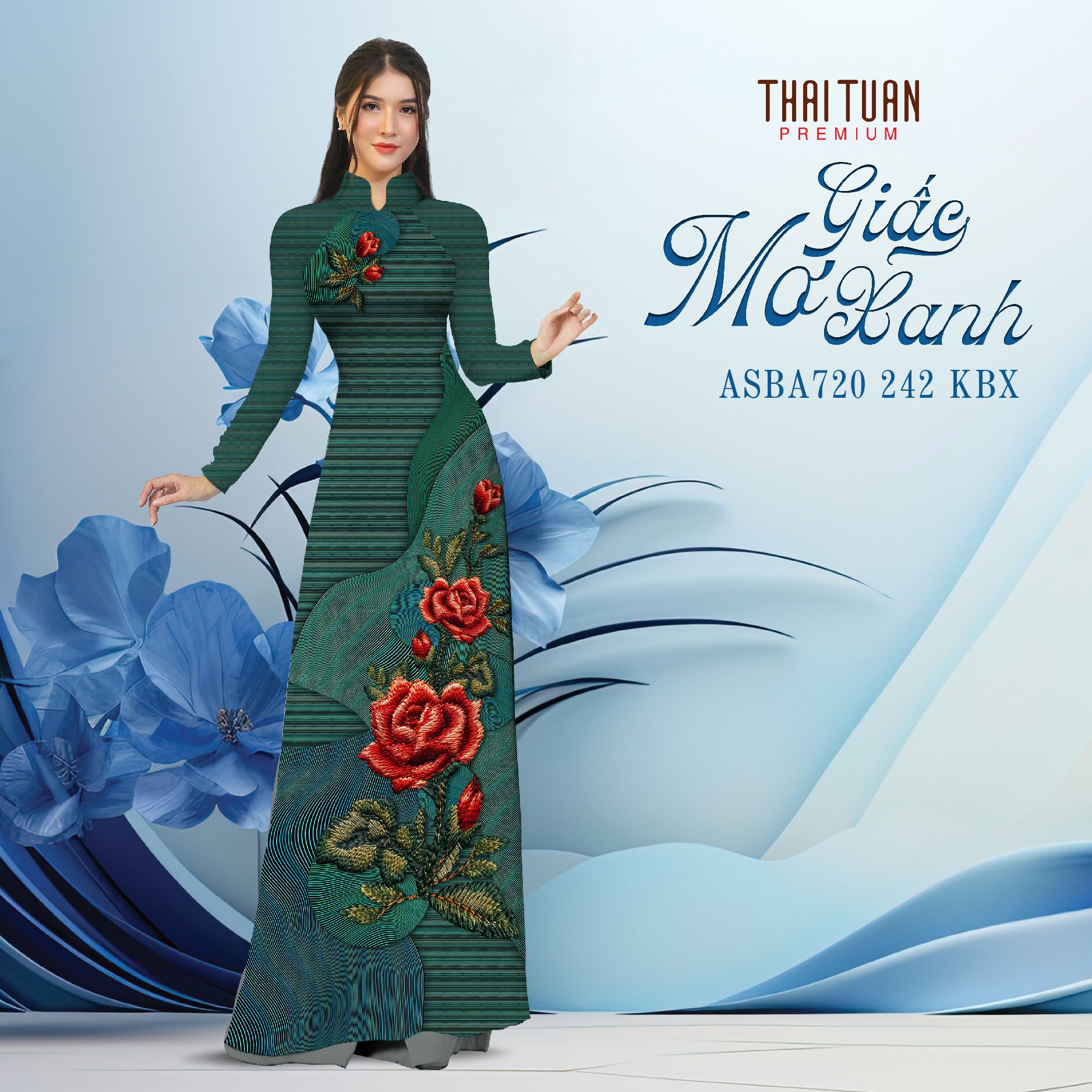 Vải Áo Dài Kim Tuyến Cao Cấp Khổ 1m50 x Dài 2m3 ASBA720242KBX