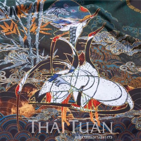 ASB6720M68FTA Vải Áo Dài Đính Đá Cao Cấp Khổ 1m50 x Dài 2m3