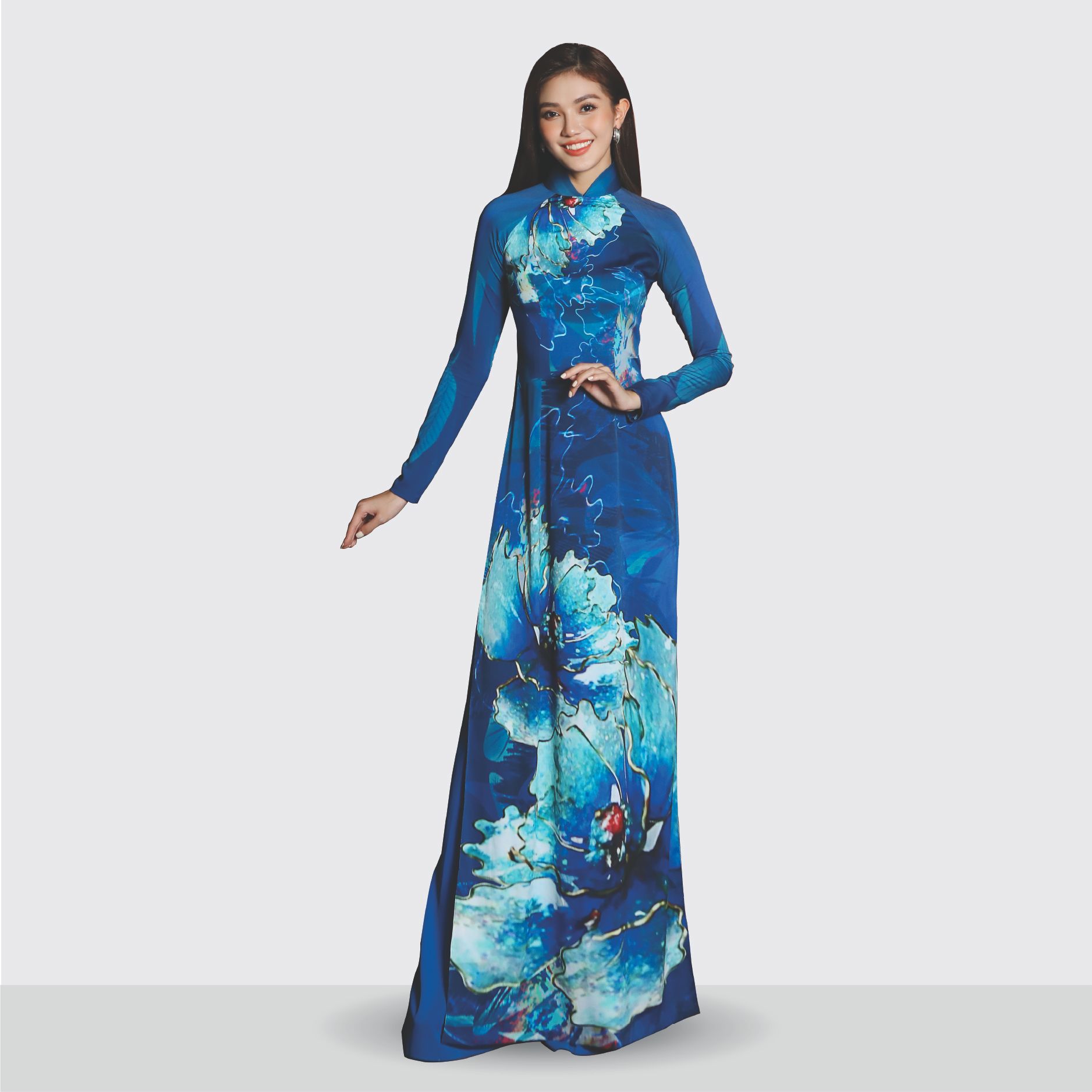 ASBA720053FNR Vải Áo Dài Satin Kháng Khuẩn Mùa Xanh Khổ 1m50 x Dài 2m3