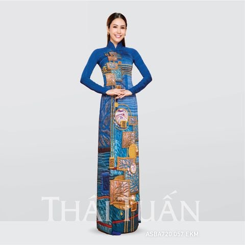 Vải Áo Dài Premium Họa Tiết Hoa Lá Kháng Khuẩn Khổ 1m50 x Dài 2m3