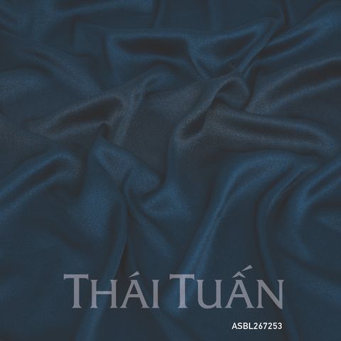 ASBL267253 Vải Lụa Ánh Sao Màu Xanh Đậm Khổ 1m50 Dài 1m1
