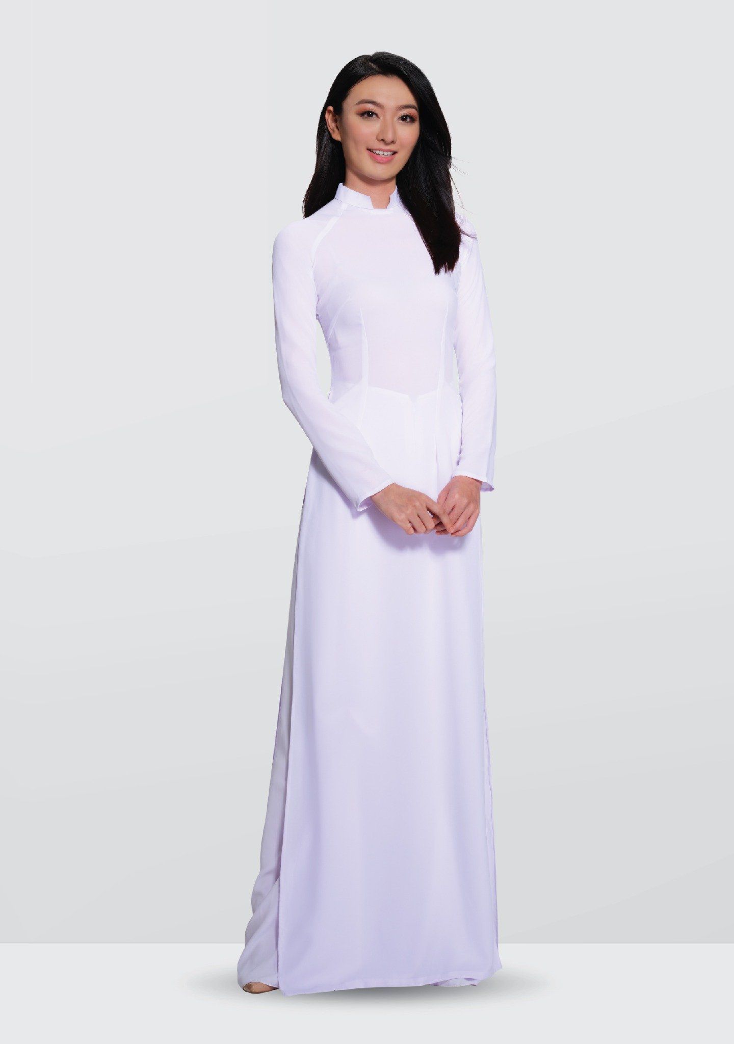 ASBL621-001 | Vải Áo Dài Trơn Nữ Sinh Lencii (Trắng sáng)