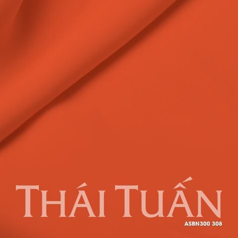 ASBN300308 Vải Lụa Hồng Ngọc Khổ Nhỏ Màu Cam
