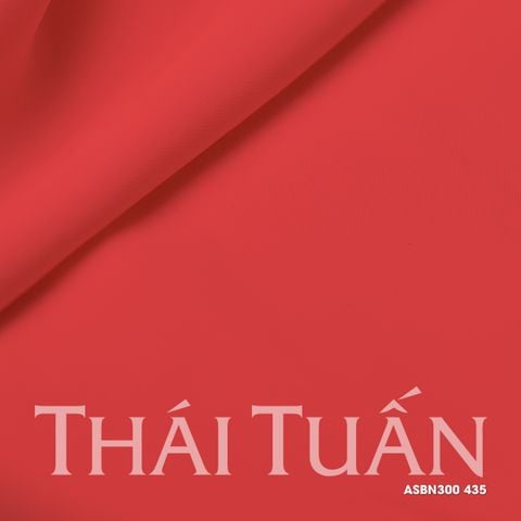 ASBN300435 Vải Lụa Hồng Ngọc Khổ Nhỏ Màu Đỏ Cam