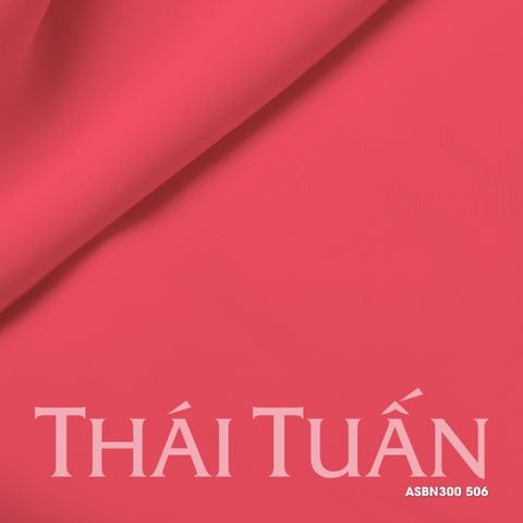 ASBN300506 Vải Lụa Hồng Ngọc Khổ Nhỏ Màu Hồng Ánh Đỏ