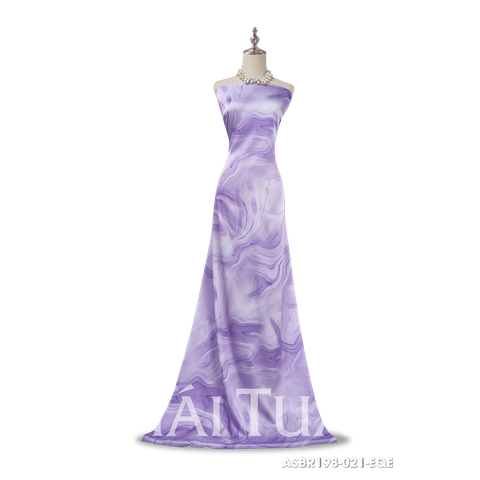 ASBR198021EQE Vải In Hoa Văn Màu Tím Khổ 1m5 x 2m