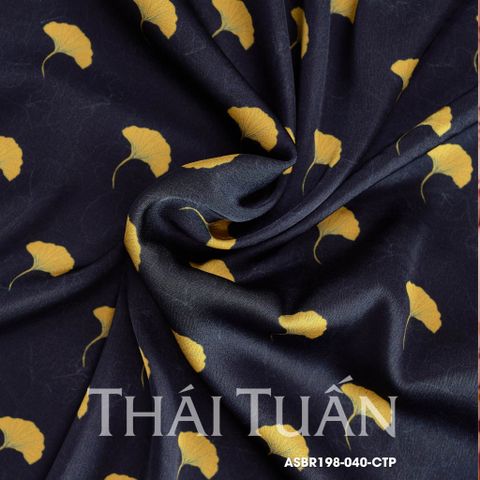 Vải In Hoa Văn Hoa Lá Màu Đen 1m5 x 2m