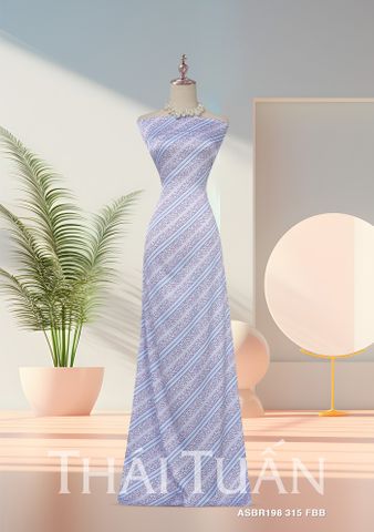 ASBR198315FBB Vải In Hoa Văn Hoa Lá Màu Xám Ánh Tím 1m5 x 2m