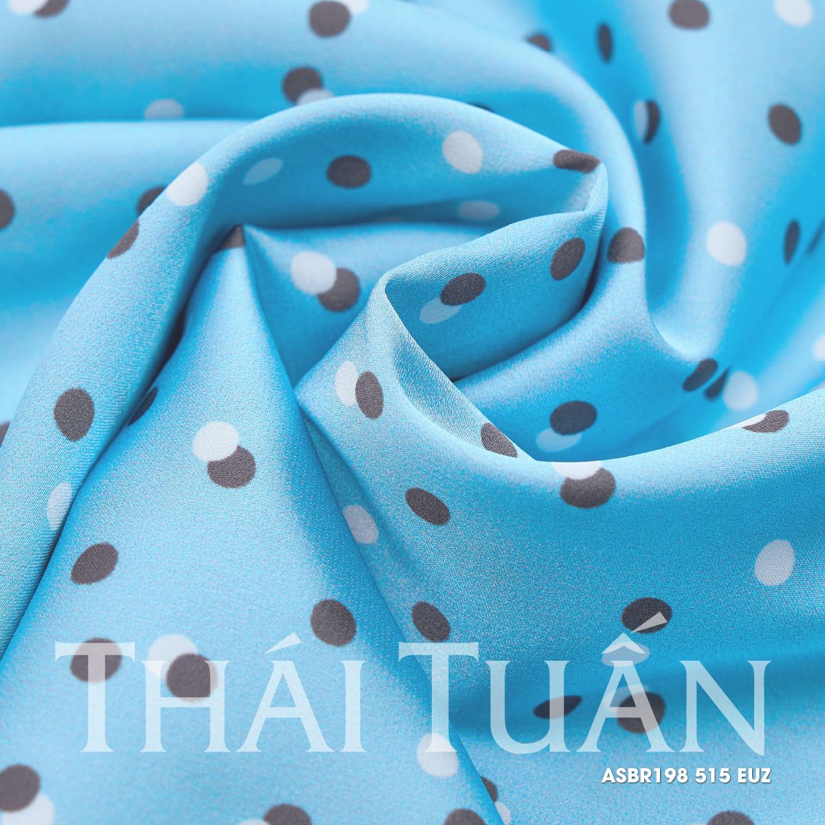 Vải In Hoa Văn Hoa Lá Màu Xanh Khổ 1m5 x 2m