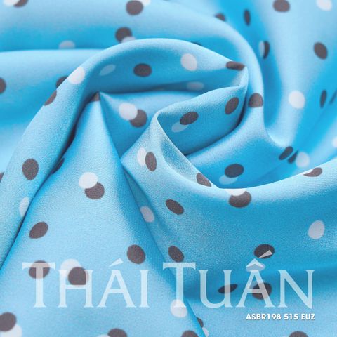 Vải In Hoa Văn Hoa Lá Màu Xanh Khổ 1m5 x 2m