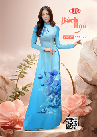 Vải Áo Dài Sắc Phương Nam Kháng Khuẩn Màu Xanh Khổ 1m50 x 2m1 ASBR533005IXK