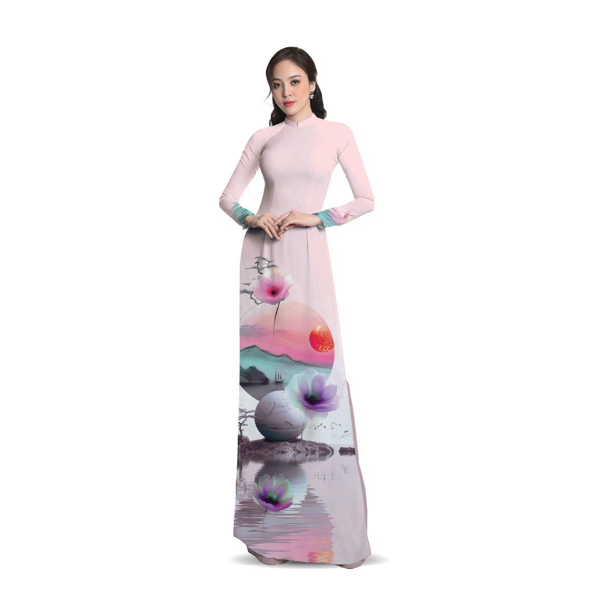 ASBR533006KEI Vải Áo Dài Sắc Phương Nam Kháng Khuẩn Khổ 1m50 x 2m1