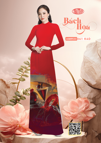 Vải Áo Dài Sắc Phương Nam Kháng Khuẩn Màu Đỏ Khổ 1m50 x 2m1 ASBR533041K4D