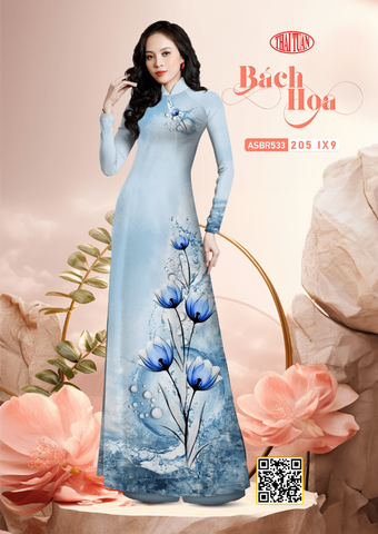 Vải Áo Dài Sắc Phương Nam Kháng Khuẩn Màu Xanh Khổ 1m50 x 2m1 ASBR533205IX9