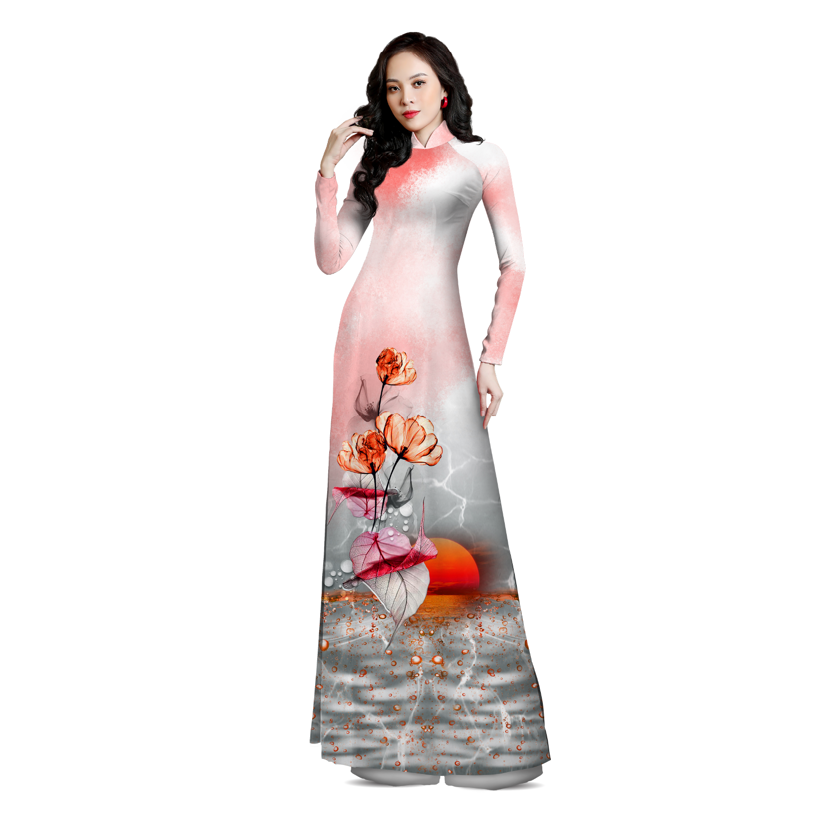 ASBR533206IXA Vải Áo Dài Sắc Phương Nam Kháng Khuẩn Màu Hồng Nhạt Khổ 1m50 x 2m1