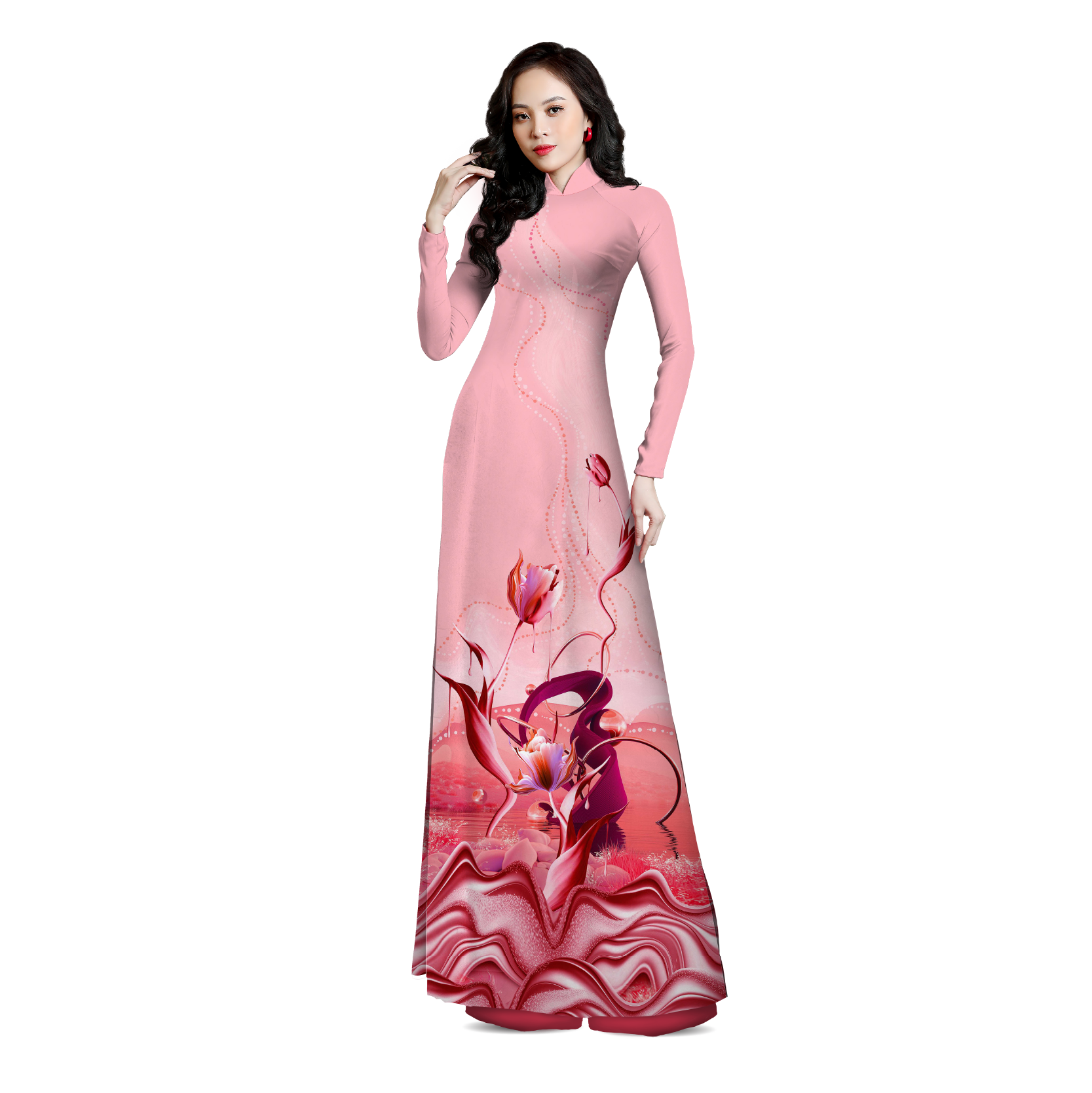 ASBR533207IXB Vải Áo Dài Sắc Phương Nam Kháng Khuẩn Màu Hồng Nhạt Khổ 1m50 x 2m1