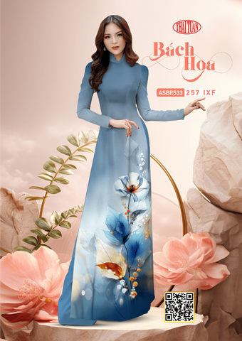 Vải Áo Dài Sắc Phương Nam Kháng Khuẩn Màu Xanh Khổ 1m50 x 2m1 ASBR533257IXF