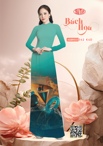 Vải Áo Dài Sắc Phương Nam Kháng Khuẩn Màu Xanh Khổ 1m50 x 2m1 ASBR533342K4D