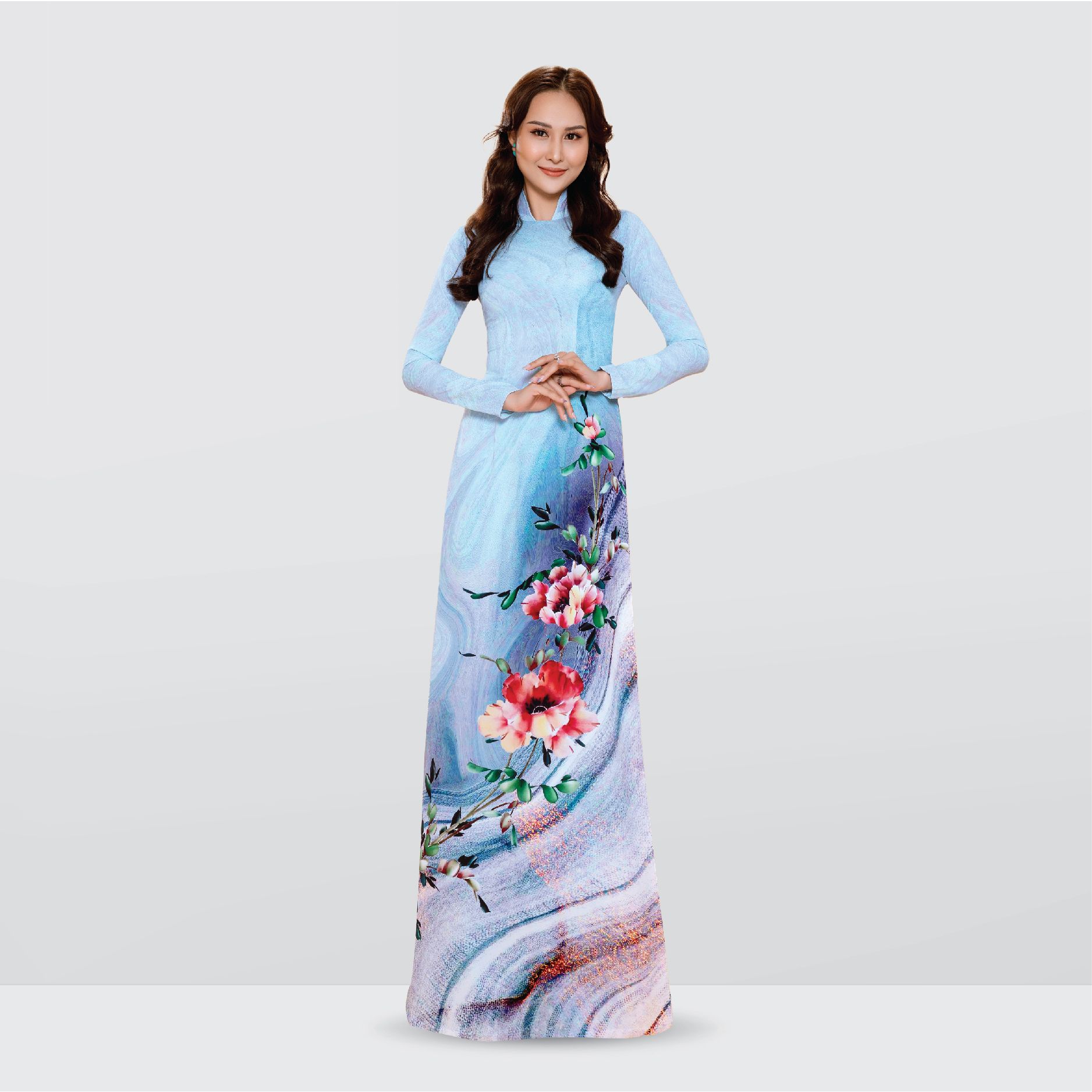 ASBR533ER0 Vải Áo Dài In Họa Tiết Kháng Khuẩn Nhiều Màu Khổ 1m50 x Dài 2m1