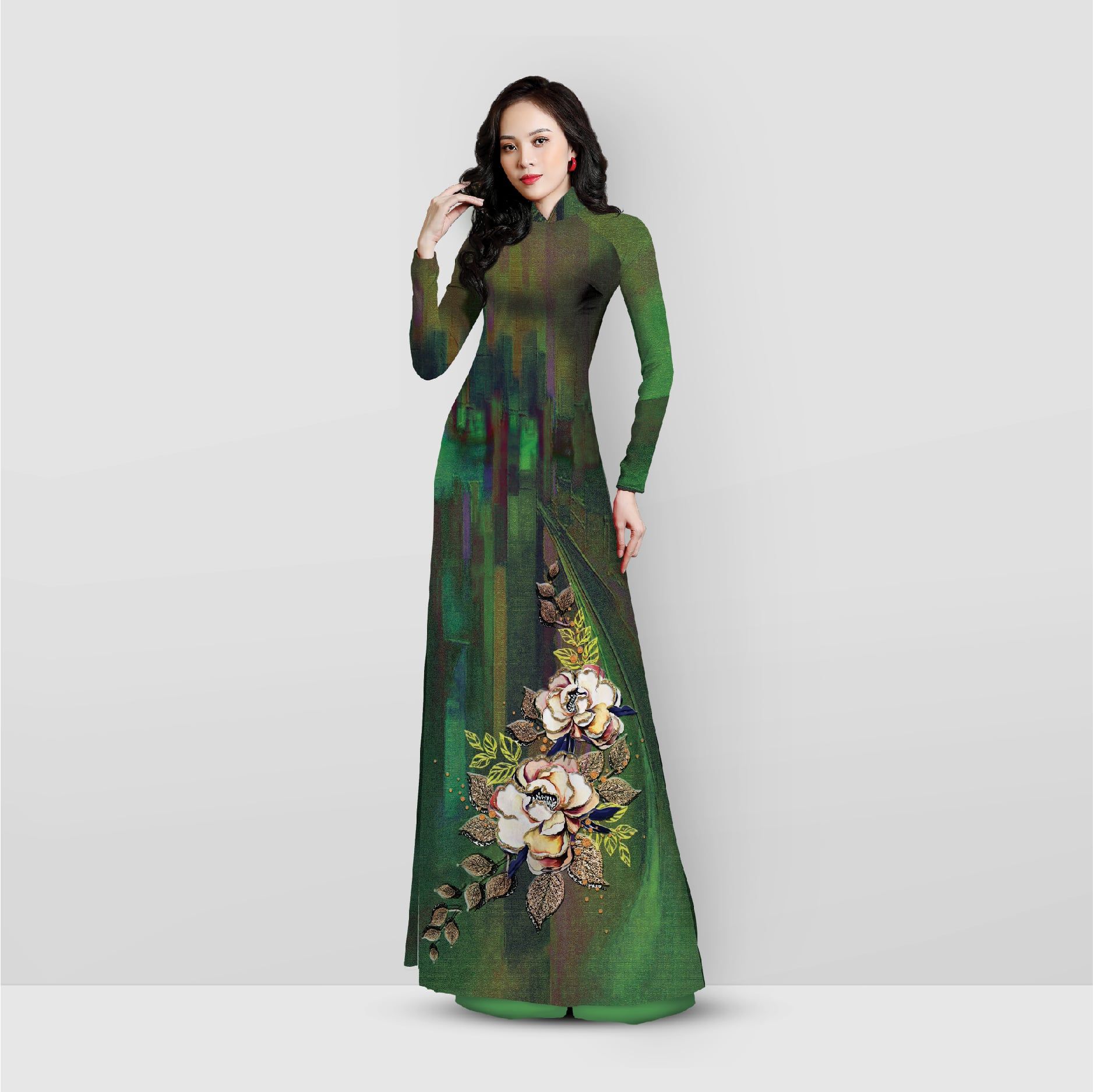 Vải Áo Dài In Họa Tiết Kháng Khuẩn Khổ 1m50 x Dài 2m1 ASBR533024DF4K