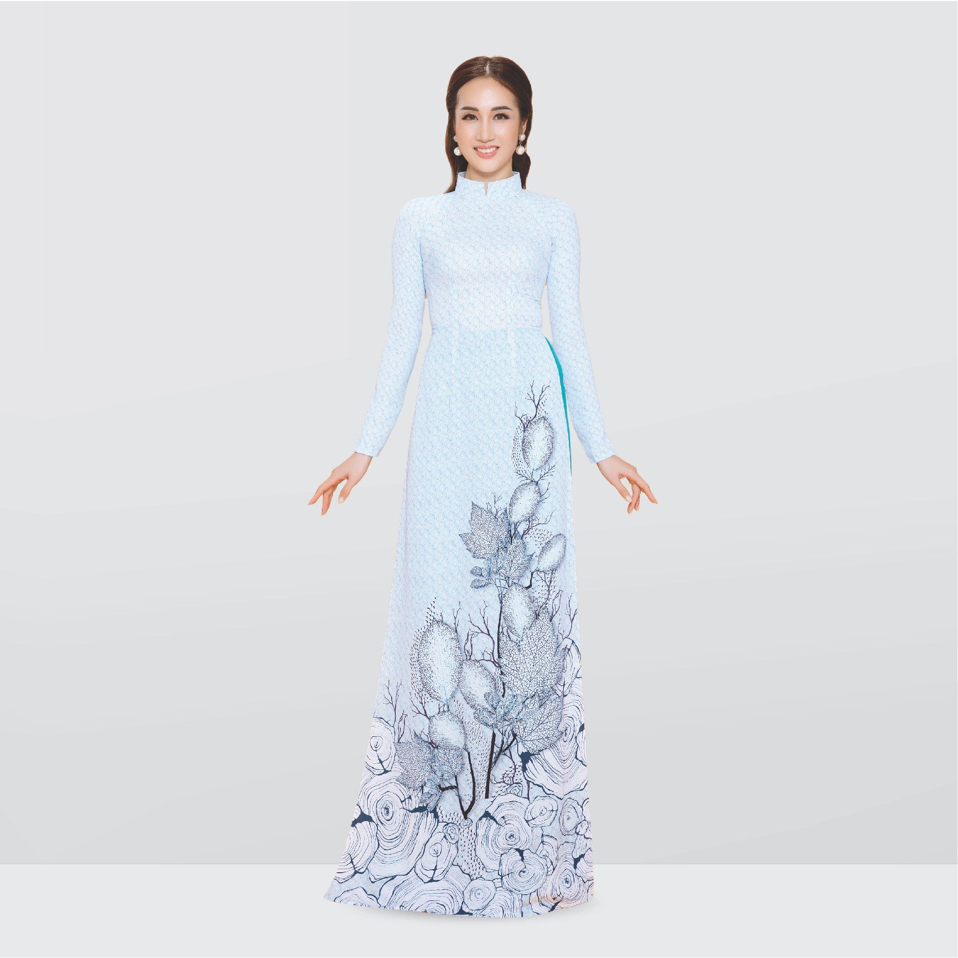 ASBR533ET8 Vải Áo Dài In Họa Tiết Kháng Khuẩn Nhiều Màu Khổ 1m50 x 2m1