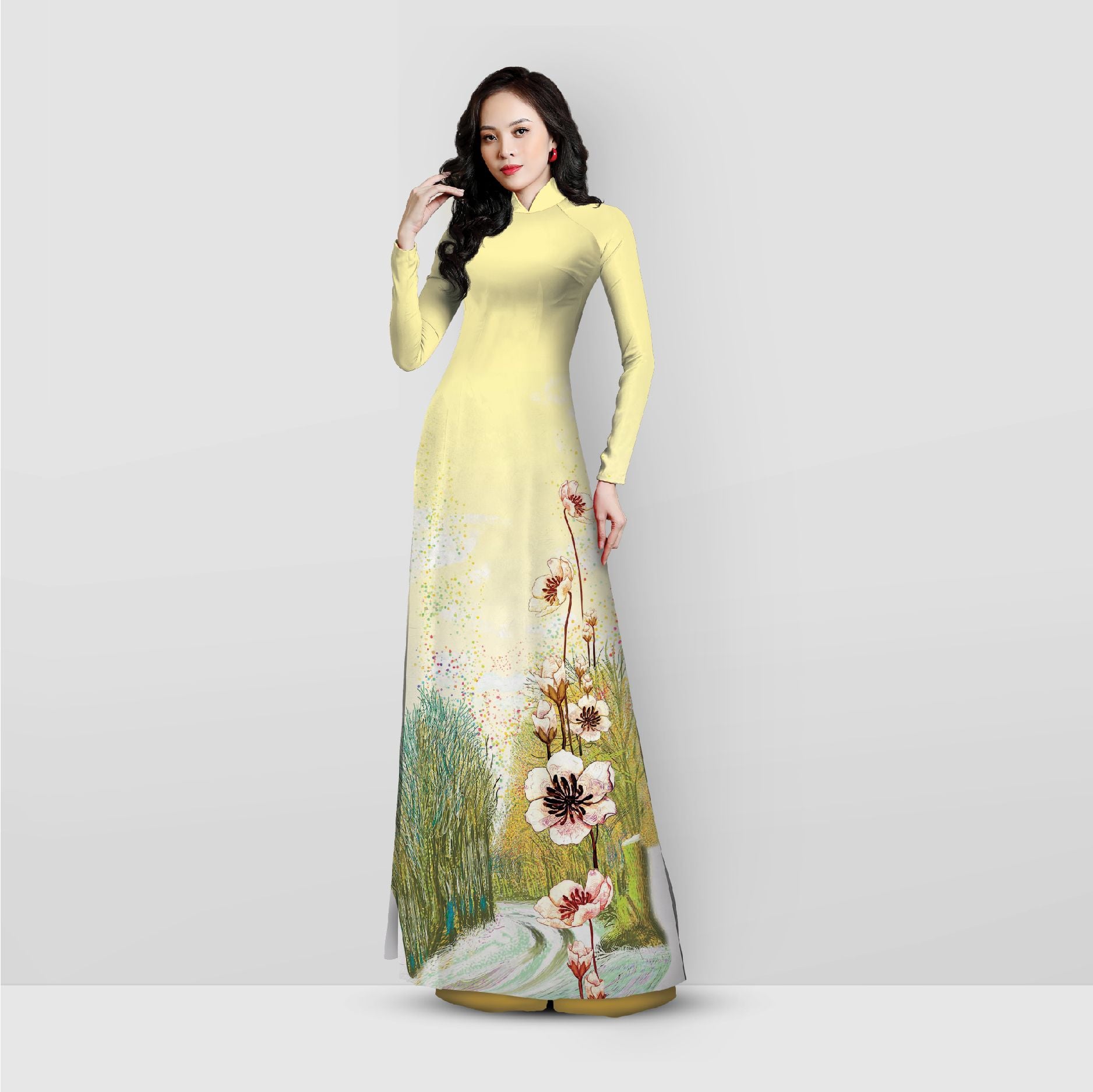 Vải Áo Dài In Họa Tiết Kháng Khuẩn Khổ 1m50 x 2m1 ASBR533239DF4S