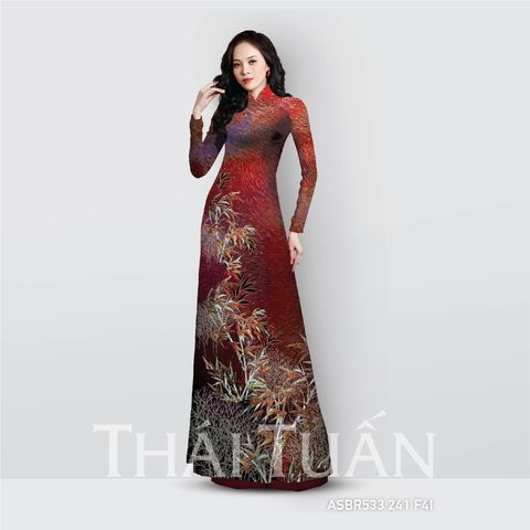 ASBR533241F4I Vải Áo Dài In Họa Tiết Kháng Khuẩn Khổ 1m50 x 2m1