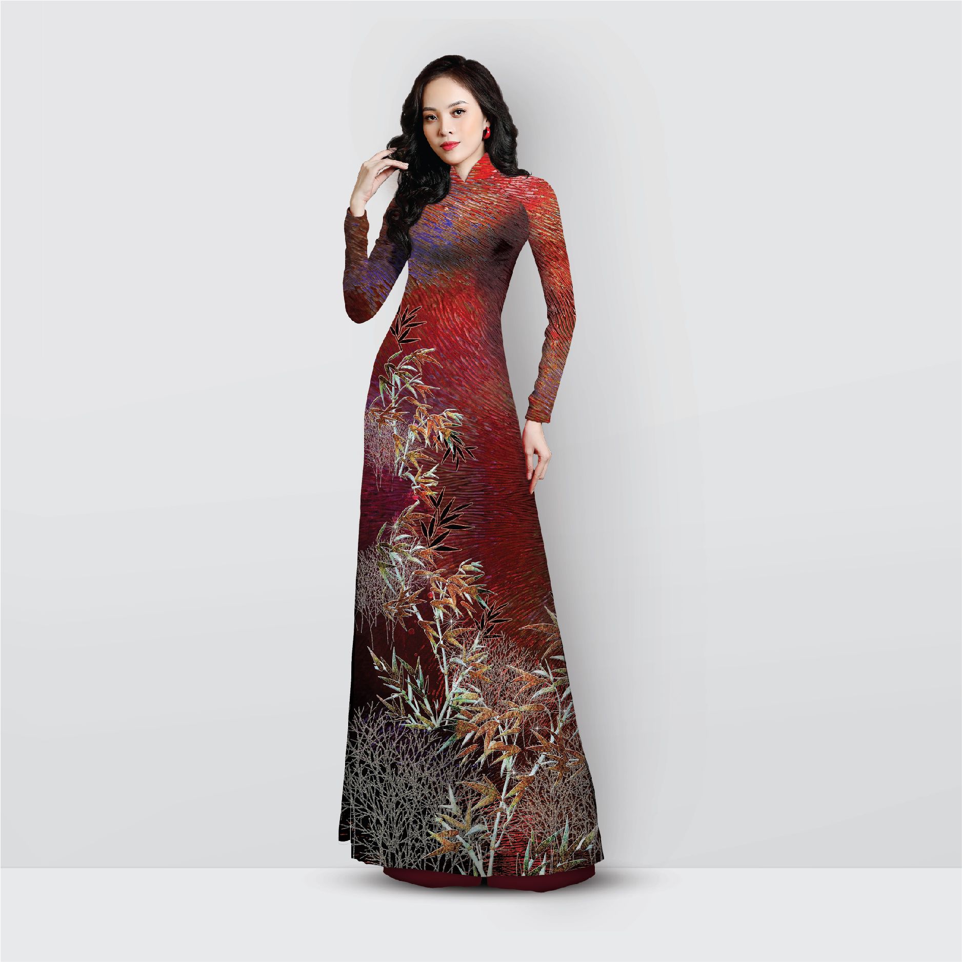 ASBR533241F4I Vải Áo Dài In Họa Tiết Kháng Khuẩn Khổ 1m50 x 2m1