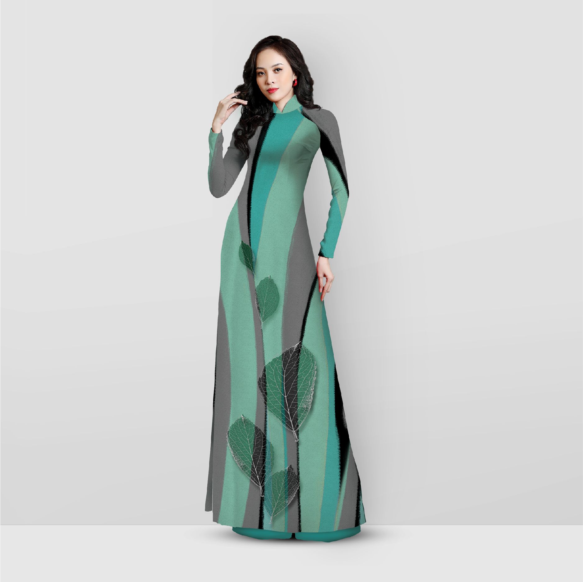 ASBR533342F4U Vải Áo Dài In Họa Tiết Kháng Khuẩn Khổ 1m50 Dài 2m1