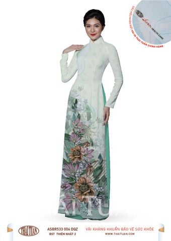 ASBR533004DQZ Vải Áo Dài In Họa Tiết Kháng Khuẩn Khổ 1m50 x 2m1