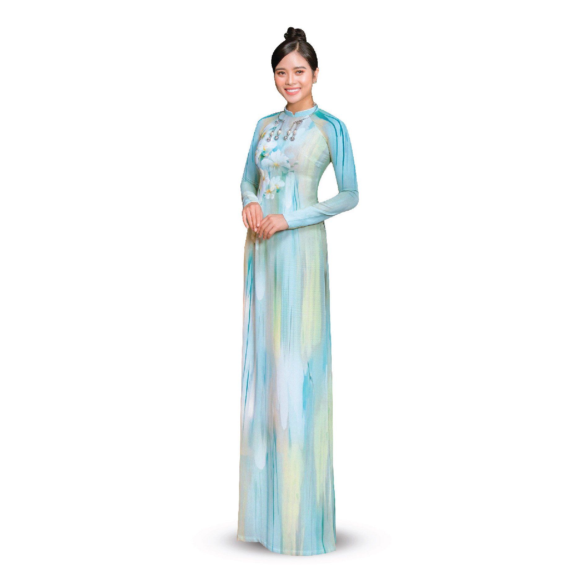 ASBR533004DR1 Vải Áo Dài In Họa Tiết Kháng Khuẩn Khổ 1m50 x 2m1